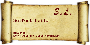 Seifert Leila névjegykártya